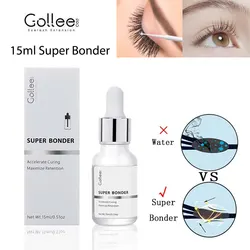Gollee 15ml Super Bonder Fixing Agent Extension Lashes for all Eyelash Extension Glue Help lashes adhesive for Eyelashes Makeup