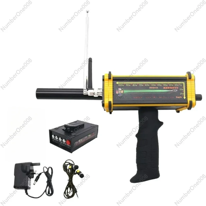 

Long Range Metal Gold Detector Underground 100m 3D LED Display 2 Antennas Plastic Case