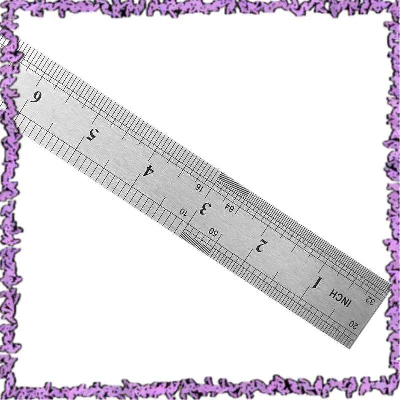SCLL-10X Stainless Steel Double Side Measuring Straight Edge Ruler 60Cm/24 Inch, Silver