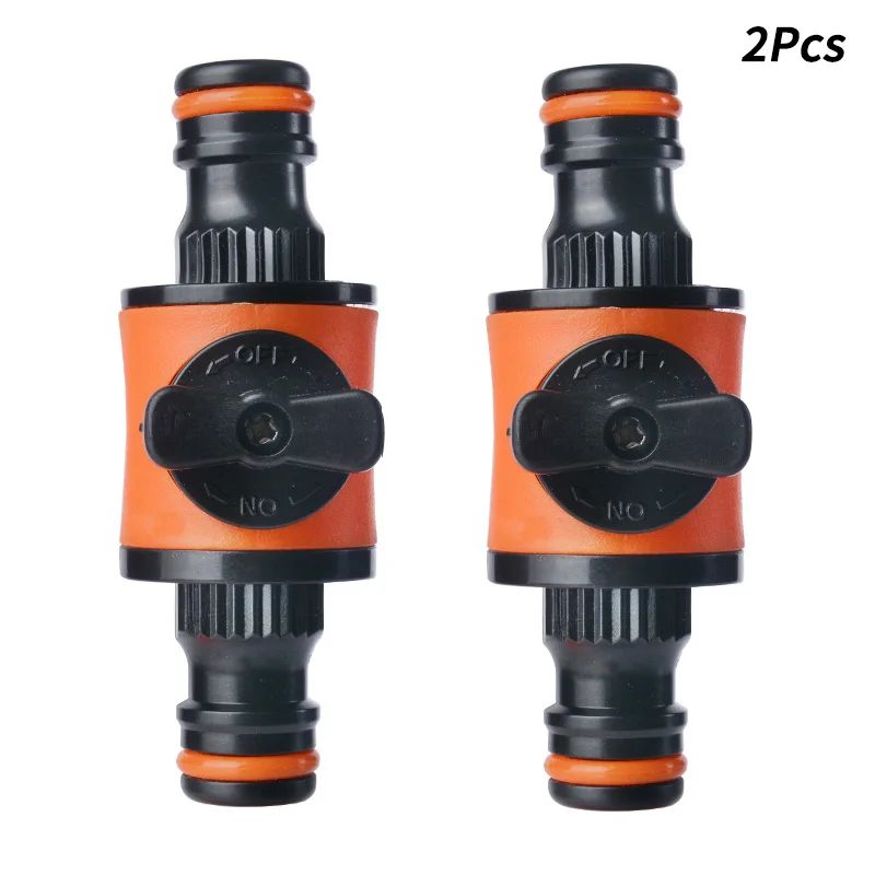 2PC Garden Hose Pipe Tap Shut Off Valve Fitting Connector Pipe Coupler Stop Water Connection Repair Joint Irrigation System Adap