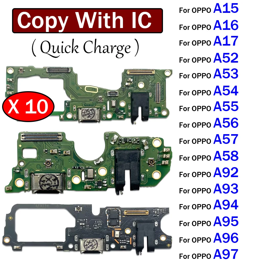

10Pcs USB Charger Charging Dock Port Connector Flex Cable For OPPO A17 A52 A92 A53 A54 A55 A56 A57 A58 A93 A94 A95 A96 A97 4G 5G