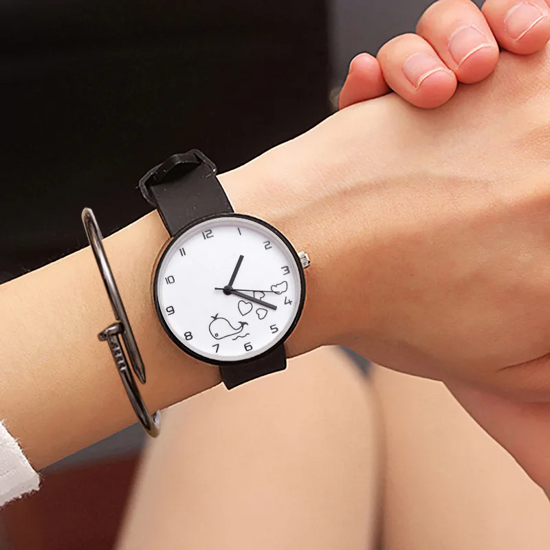 UTHAI BK56 Модные женские часы, минималистичные студенческие часы с дельфинами, элегантные подарочные часы для женщин