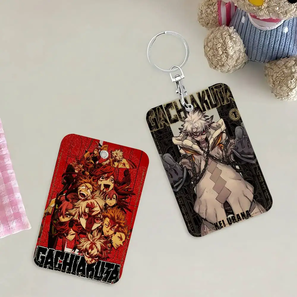 Anime Gachiakuta Card Holder Keychain Key Ring Door Lock Access Protective Case For Security Gift