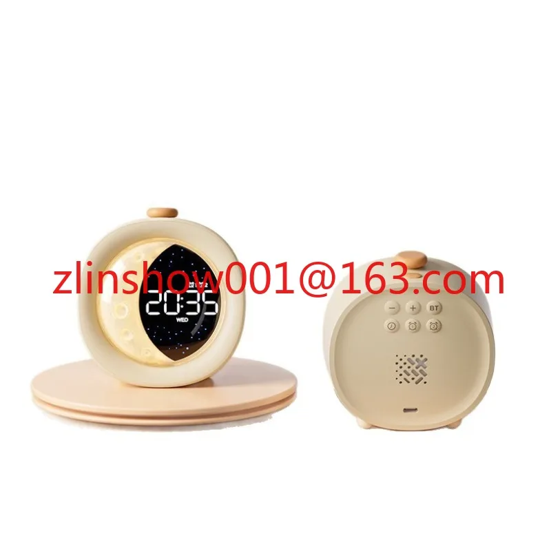 

Night light alarm clock bluetooth stereo small speaker record player