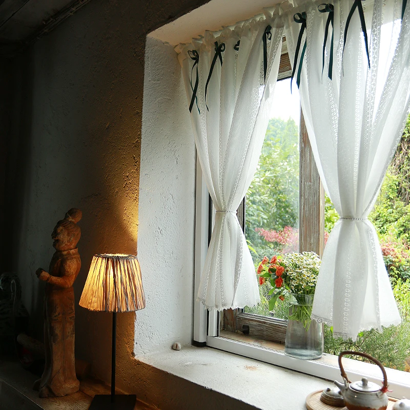 

Французская кружевная штора с цветочным узором для гостиной, спальни, эркера, от пола до потолка, без необходимости сверления