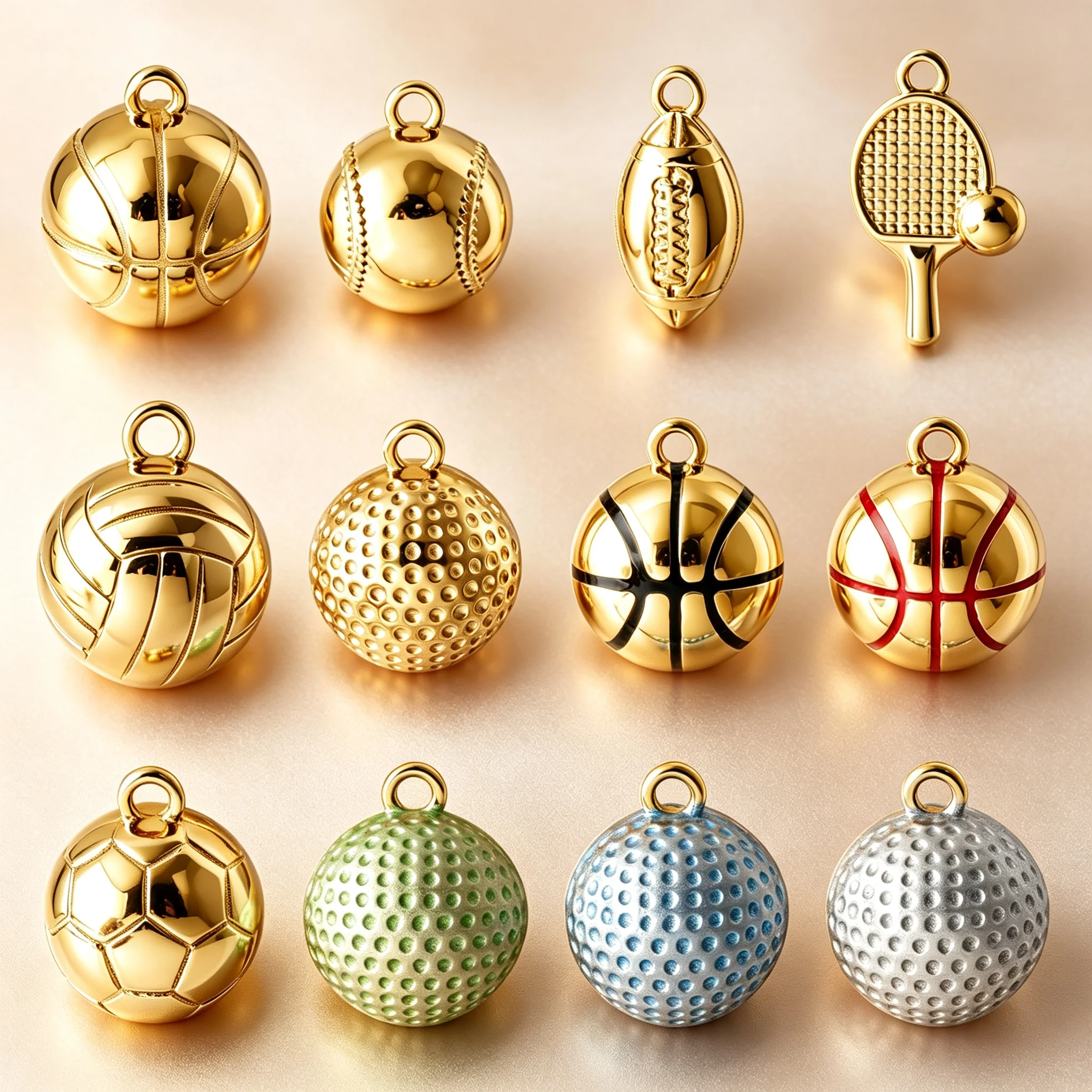 5pcs/Lot Stainless Steel Baseball Football Soccer Basketball Diy Charms Enamel Ball Necklace Pendants Women Sports Style Jewelry