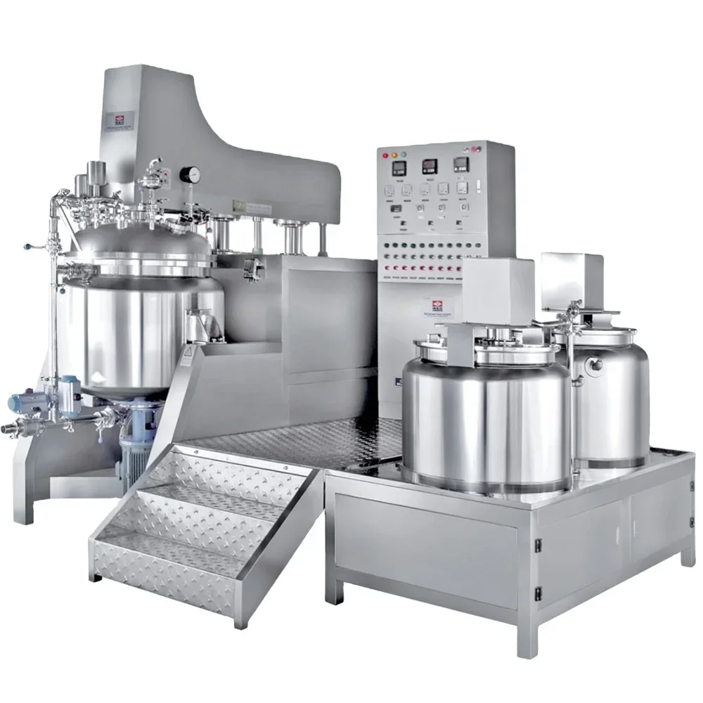 200L High Shear Mixing Vacuum Emulsifier For Cream Cosmetics & Mayonnaise Production Cosmetics Equipment
