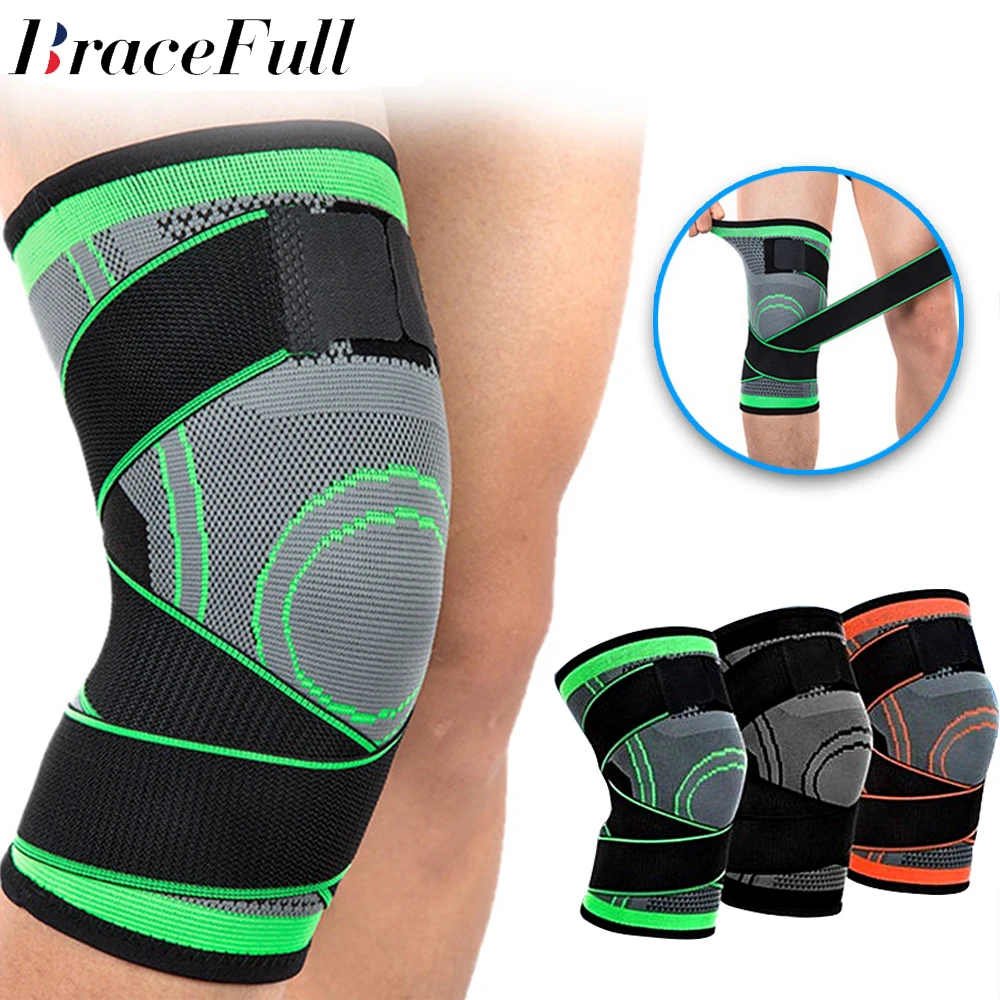 1PC Knee Pads Braces Sports Support Kneepad with Adjustable Straps for Arthritis Joints Protector Fitness Compression Sleeve