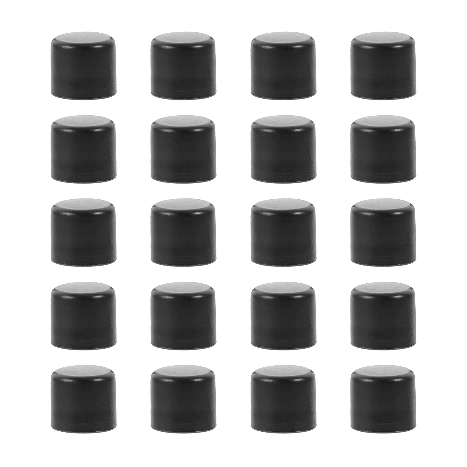 

20 Pcs Football Machine Cap Table Soccer Caps Foosball End Accessories Plastic Covers Black Game for Standard Tables Child