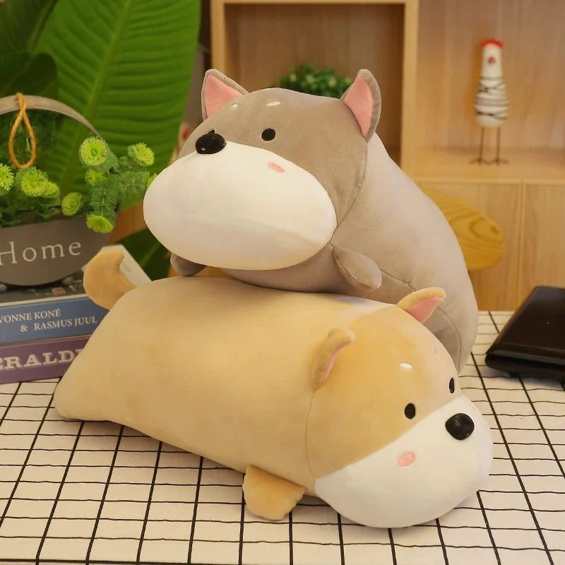 

45cm Kawaii Stupid Dog Plush Throw Pillow Toy Cute Stuffed Animals Puppy Plushies Cushion Doll Anime Soft Kids Toys Home Decor