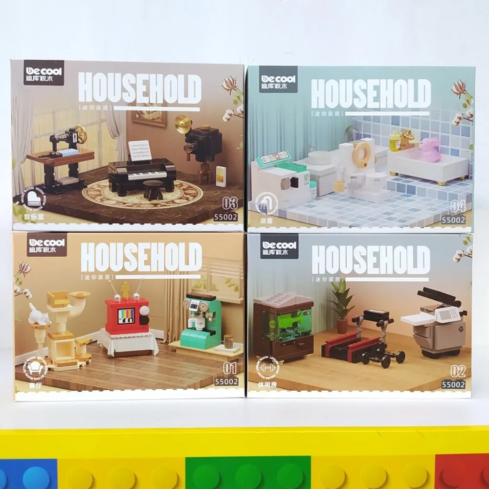 Huishoudelijke apparaten Bouwsteen Mini-meubels Huishoudelijke apparaten voor meisjes Retro-modellen Kleuterschool Activiteit Geschenken Kindercadeaus