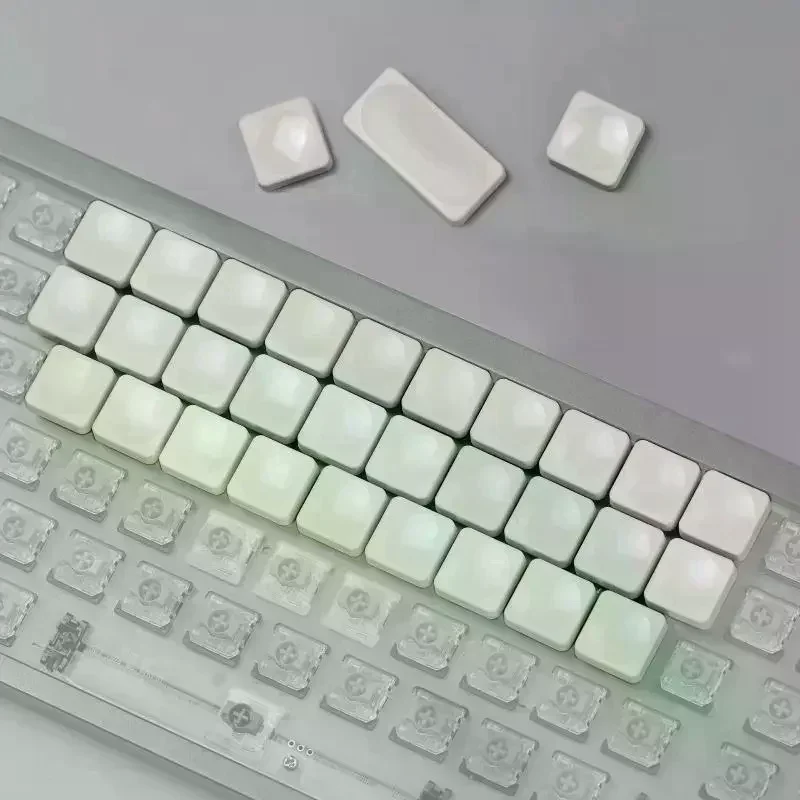 

10pcs White Low Profile PBT Keycaps For Low Profile Switch Gaming Mechanical Keyboard Ultra Thin Keycaps