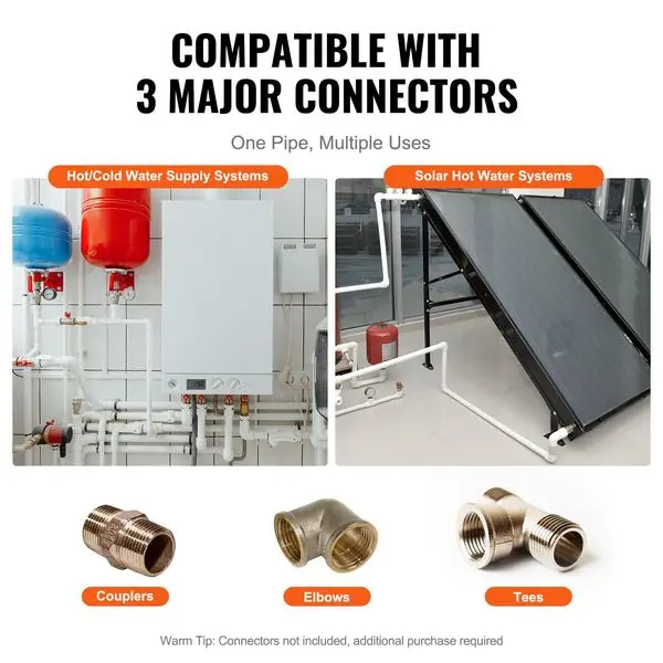 VEVOR PEX パイプ 3/4 インチ、長さ 100 フィート PEX-A 飲料水用フレキシブルパイプチューブ、温水/冷水用 Pex 水道管