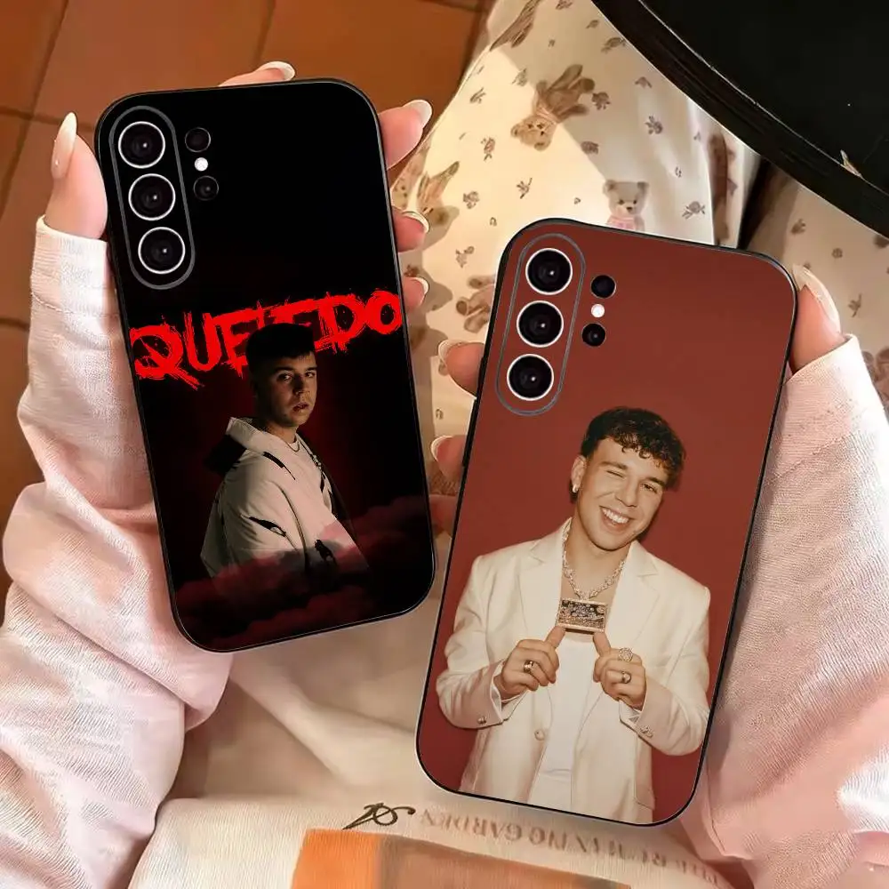 B-Buenas Noches Quevedo Gift Phone Case For Samsung S25,S24,S21,S22,S23,S30,Ultra,S20,Plus,Fe,Soft Silicone Black Cover