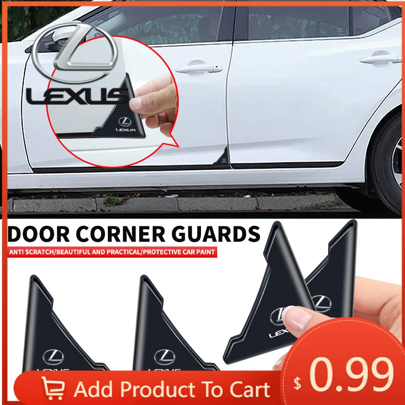 

Interior Stickers 2pcs Auto Logo Car Door Guard Edge Corner Protector For Lexus F-SPORT ES RX NX LS UX LM LX GX LC RZ IS CT GS R