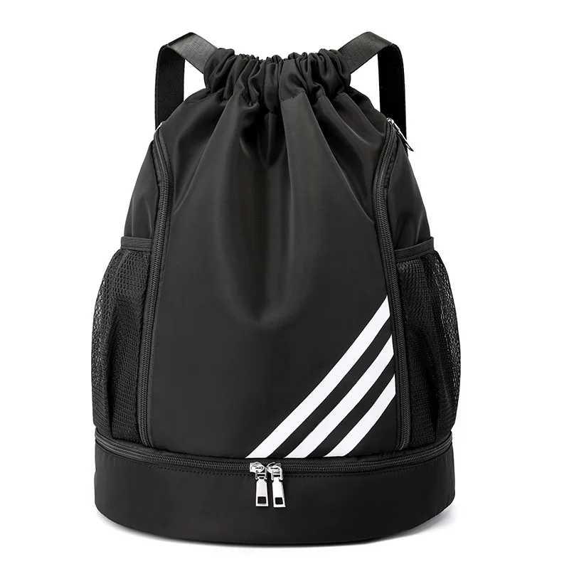 Sports Backpack Fitness Swimming Gym Cloth Bunch Pocket Drawstring Basketball Soccer Pouch Combo Dry Wet Separation Bag