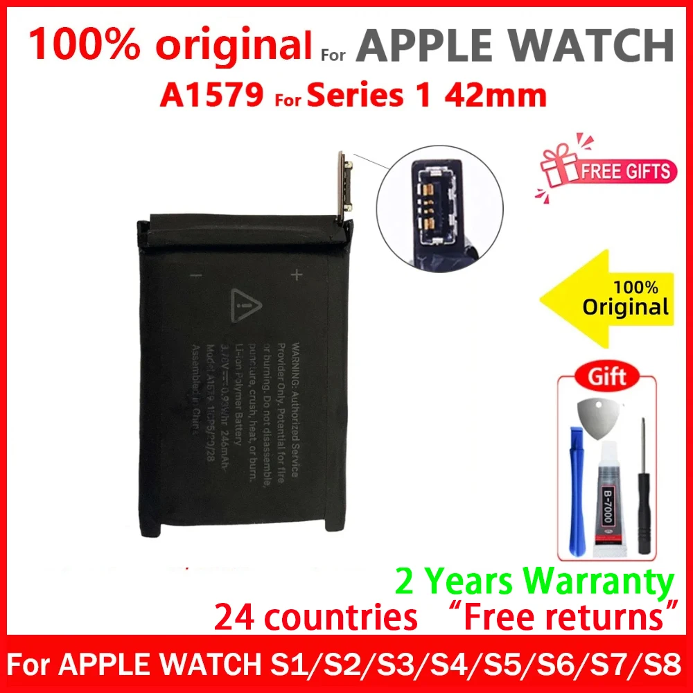 Новый оригинальный аккумулятор для Apple Watch Series SE 1 2 3 4 5 6 7 8 Bateria IWatch S1 S2 S3 GPS LTE S4 S5 S6 S7 S8 38/40/41/42/44/45