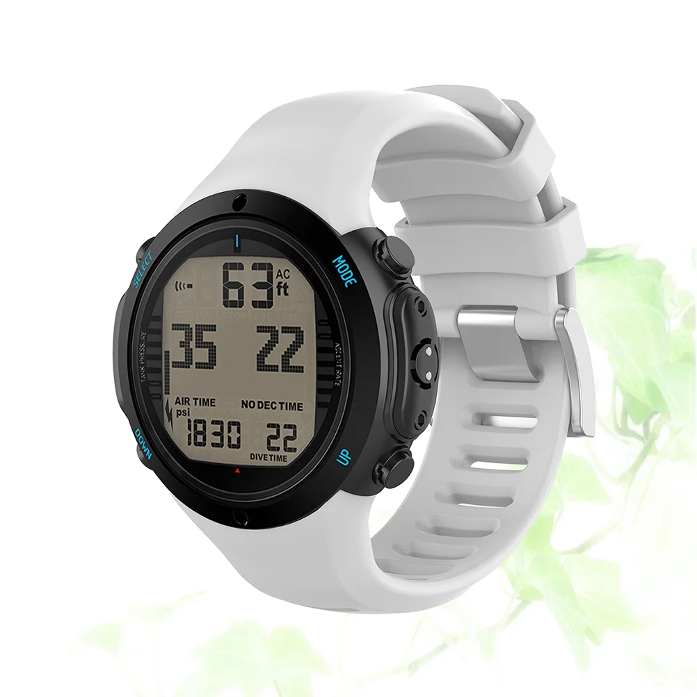 Delicate Silicone Steel Buckle Strap Compatible for SUUNTO D6 Dive D6i Watch White silicone watch band