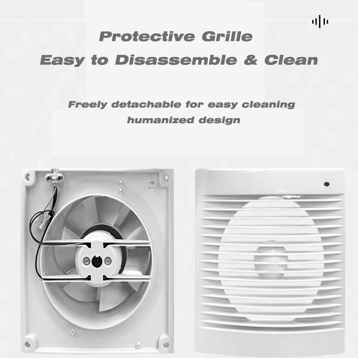 4 Inch Silent Window Mount Exhaust Fan with Backdraft Damper, Bathroom Toilet Kitchen Ventilation Extractor Fan, GB EU UK Plug O view 5