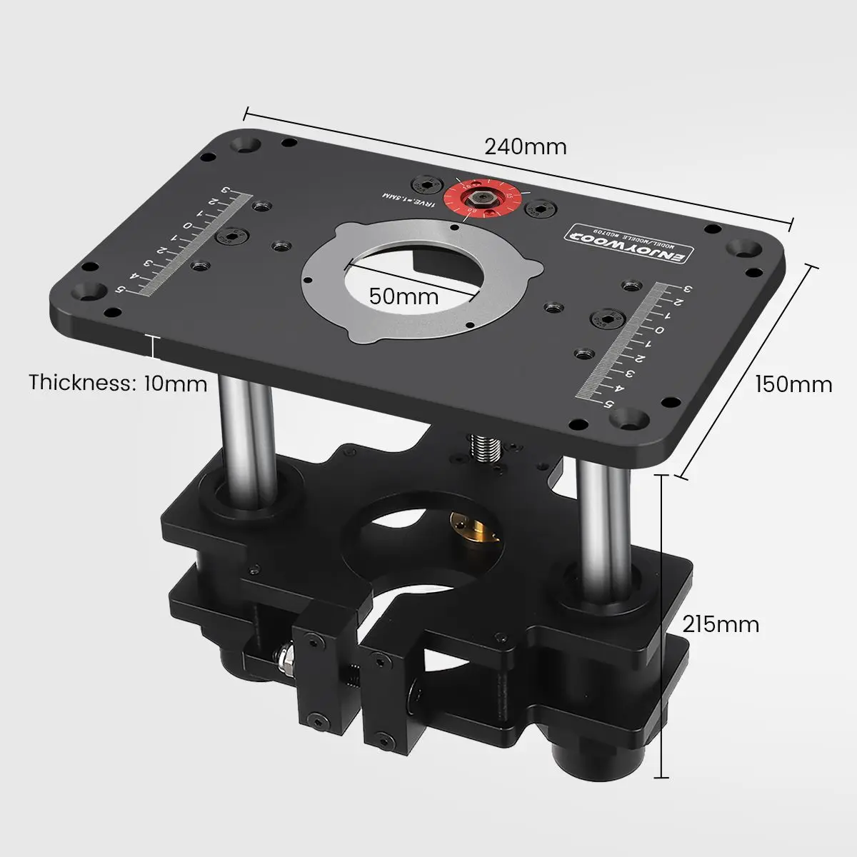 Imagem -05 - Pro Router Lift para Wood Router Mesa Configurar com Router Plate Precisão Carpintaria 65 mm 69 mm Enjoywood-gd7