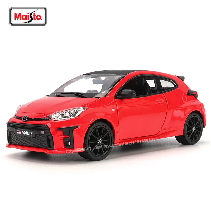 Maisto 1:24 New style 2021 Toyota GR Yaris simulation alloy car model crafts decoration collection toy tools gift