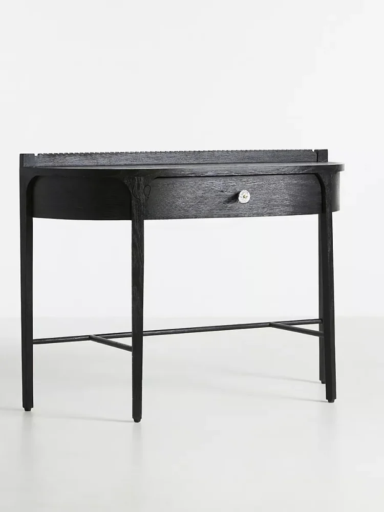 Entrance table against the wall Solid wood side table Black entrance table Entrance corridor