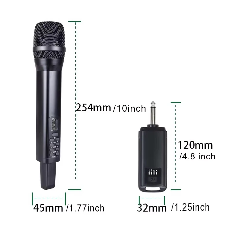 Professional Microphone Recharging Karaoke Singing Adjusted 4 Channel 2.4G Wireless Microphone