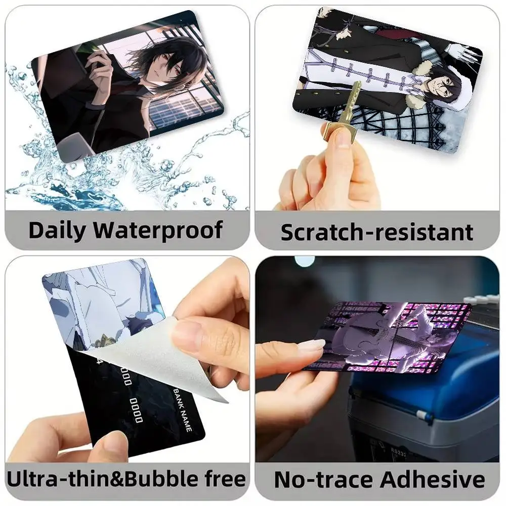 Anime Cool Fyodor D From Bungo Stray Dogs Credit Card HD Stickers Game Card Decal Small Chip Waterproof Sticker Gift