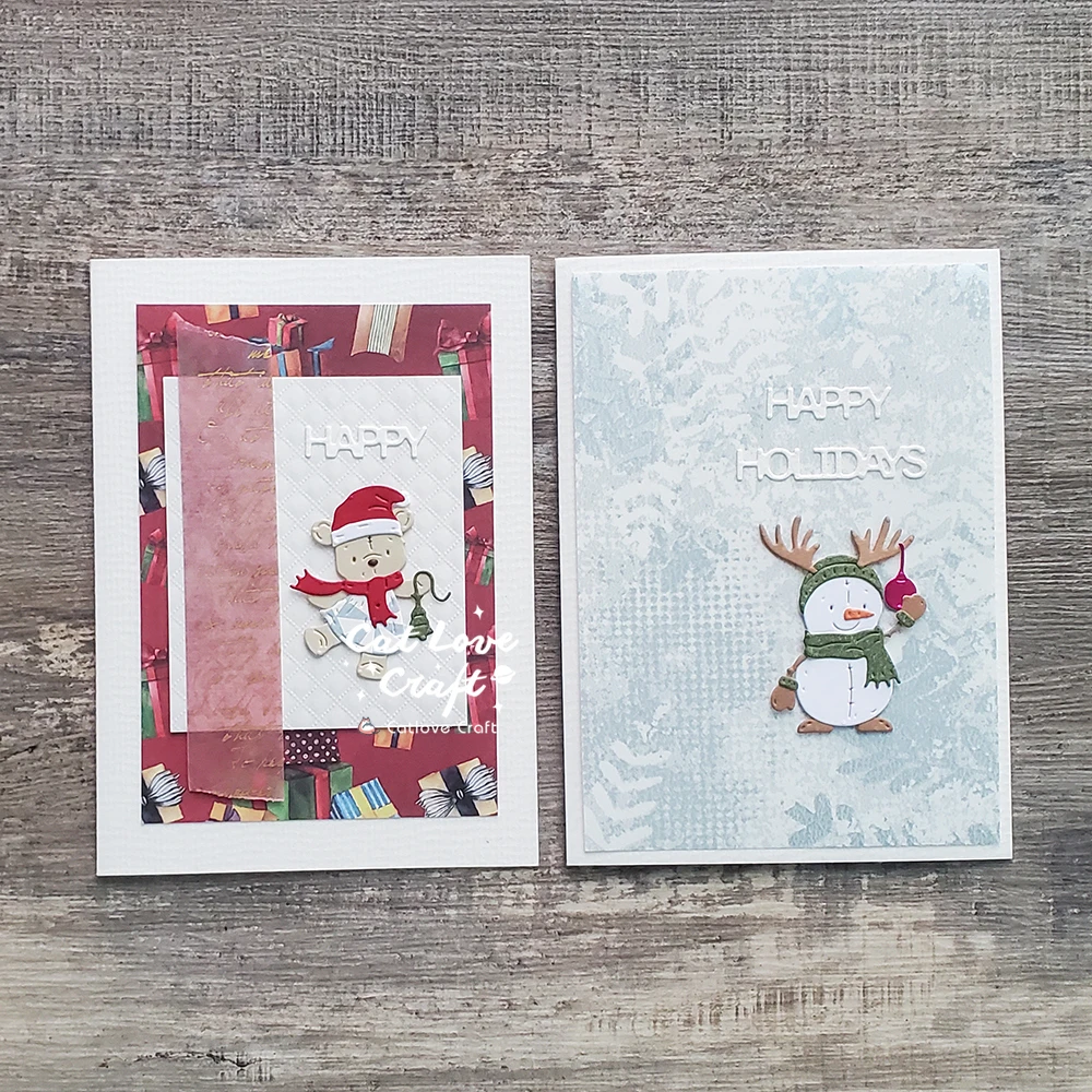 Catlove Niedliche Weihnachtstiere Metall-Stanzformen Scrapbooking-Schablone Stanzwerkzeug für Kartenherstellung DIY-Handwerk Prägung Neue Stanzformen – Detail 32