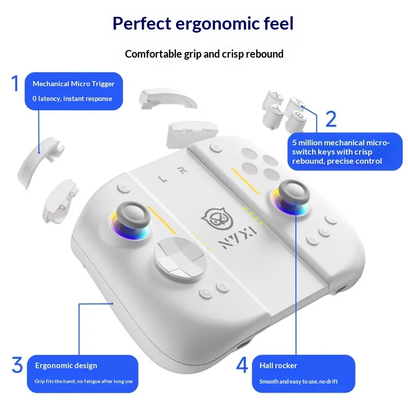 Game Controller For NYXI Magnetic Controller Switch2 One Button Wake-Up Joycon Wireless Bluetooth Dual Hall Joystick Gamepad