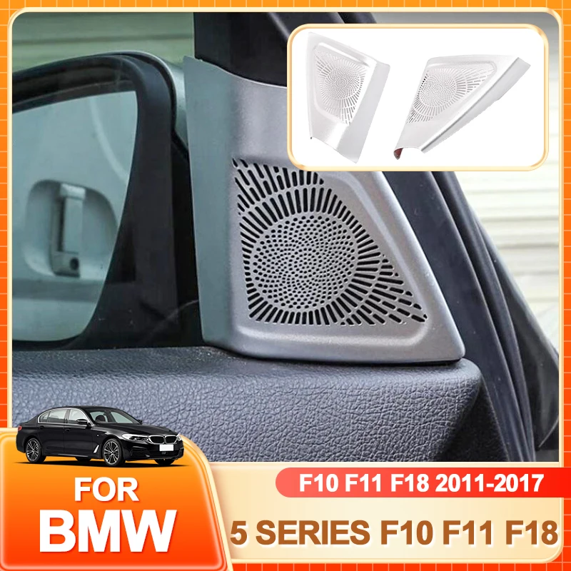

Glasses Holder Hot Alloy Car Styling A-Pillar Audio Speaker Decoration Cover Trim For BMW 5 Series F10 F11 F18 2011-2017 Auto