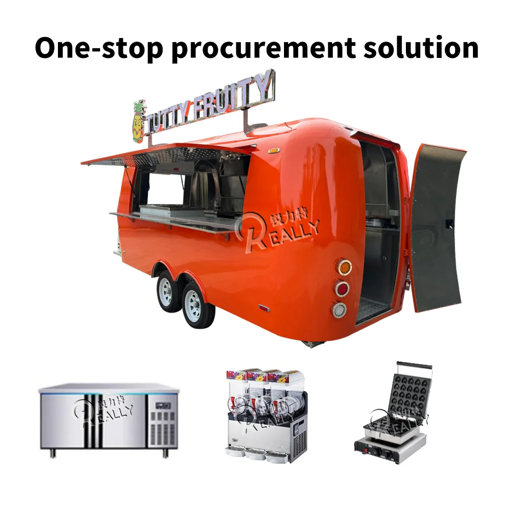 2024 Carrello per distributori automatici di alimenti Rimorchio mobile per camion per alimenti in vendita Carrello per distributori automatici di caffè