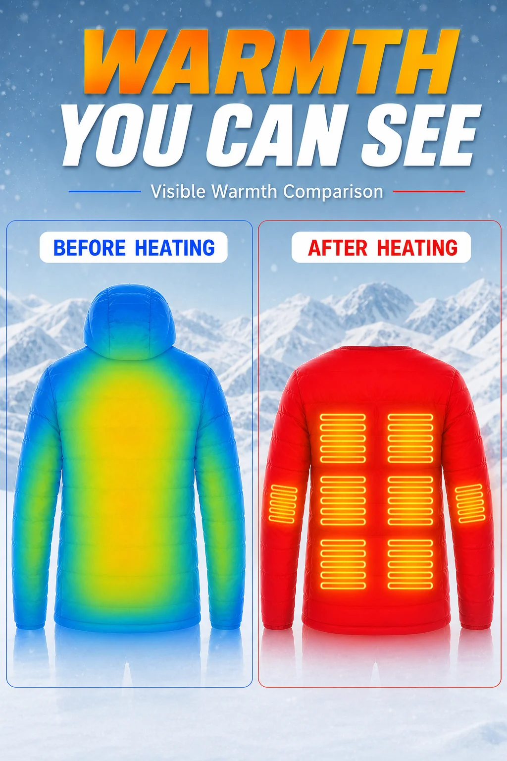 20 Zone Heat Jacket, Outdoor Sports Comfortable and Warm Casual Coat (Power Bank Not Included) Christmas gifts, New Year's clothes view 6