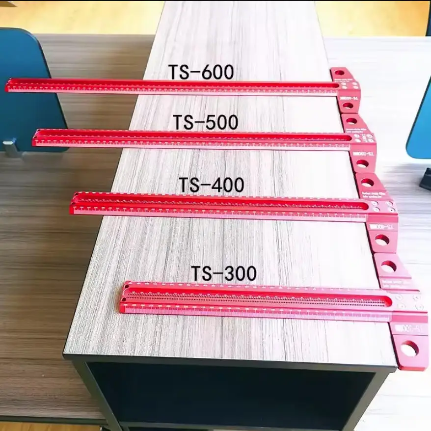 300/400/500mm T-type Ruler Hole Scribing Ruler, Aluminum Alloy Line Drawing Marking Gauge DIY Measuring Tools