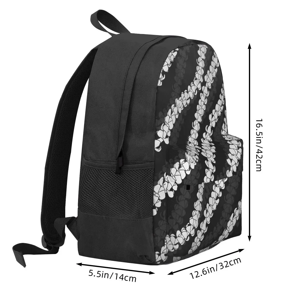 Puakenikeni Single Leis On Turquoise Backpacks, Bookbag for Boys and Girls, Students School Bags, Laptop Rucksack, Initiated Bag