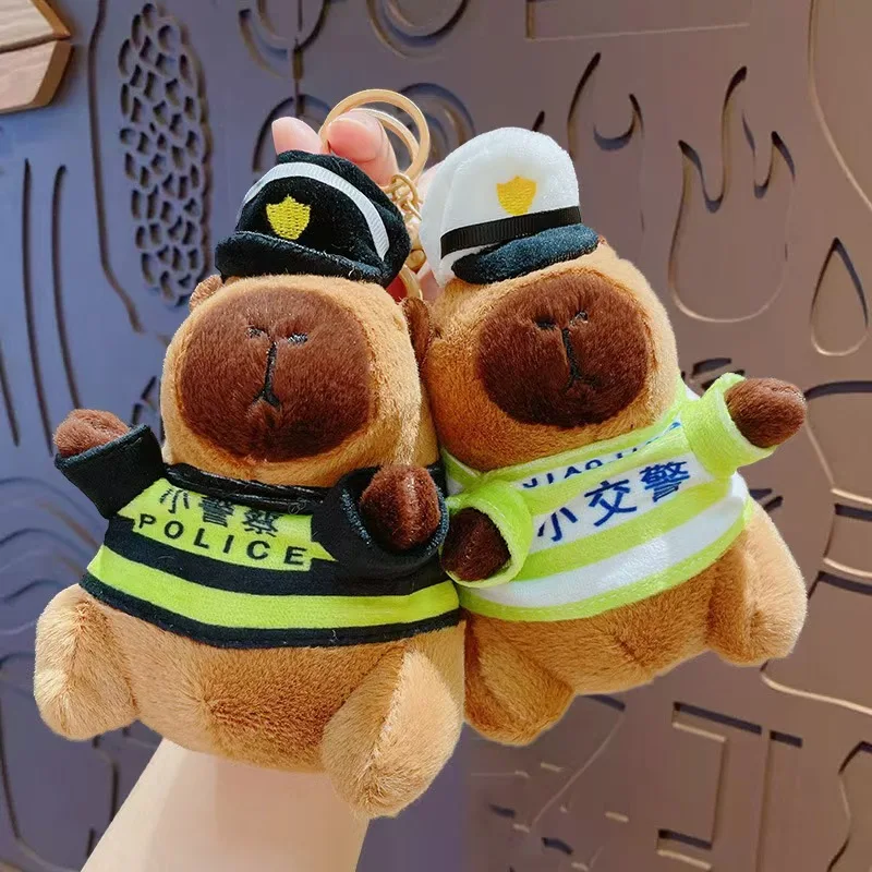 ل كابيبارا أفخم المفاتيح محاكاة كابيبارا أنيمي رقيق لعبة النبات محشوة دمية العطلات الدعائم الزخرفية للأطفال الهدايا