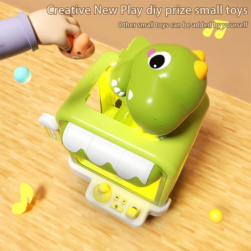 Nueva máquina para rascar muñecos de dinosaurios, Clip de juguete grande, Twister de muñecas, máquina para rascar muñecas para el hogar, efectos de sonido ricos, Dual P