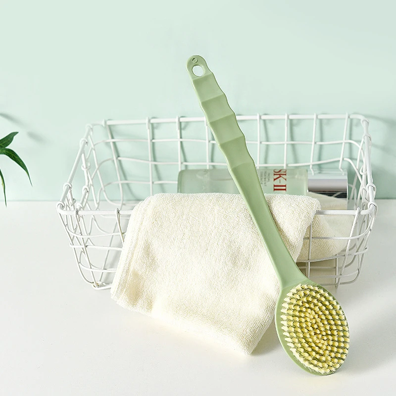 Long-handled Scrubbing Artifact Brush Bath Scrubbing Towel Household Bathroom Supplies Soft Hair Bathing Back Scrubbing Brush