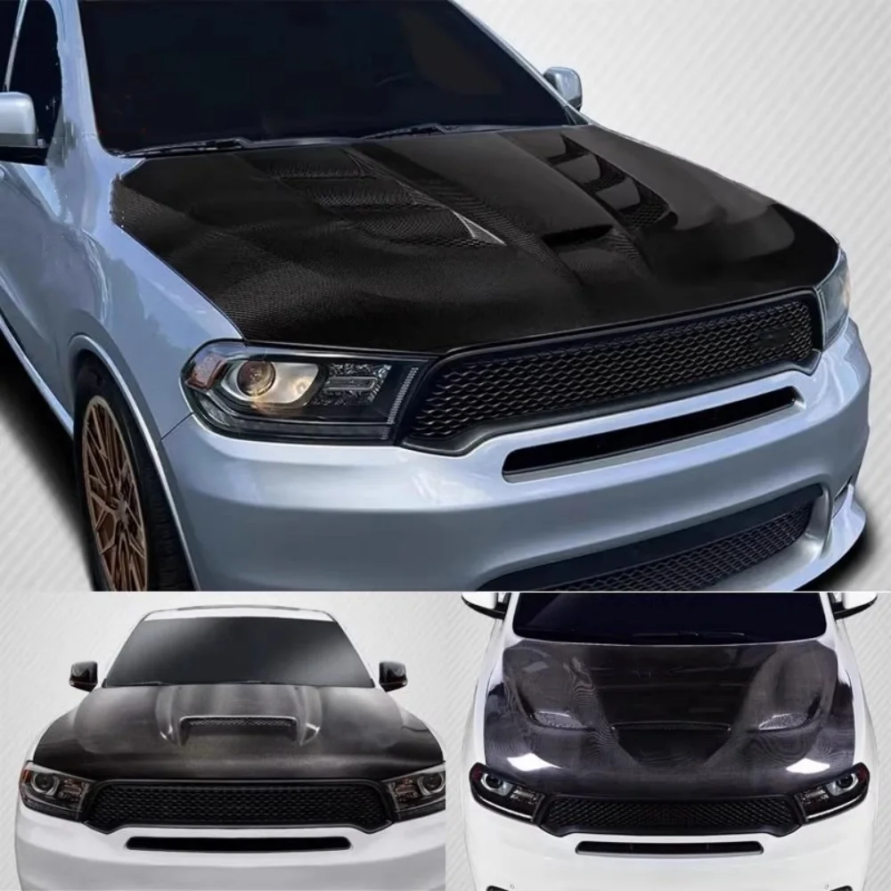 

Wet Carbon Fiber Car Surround for Dodge Durango 2011-2021 Convert Engine Hood Light Weight Bonnet Surround