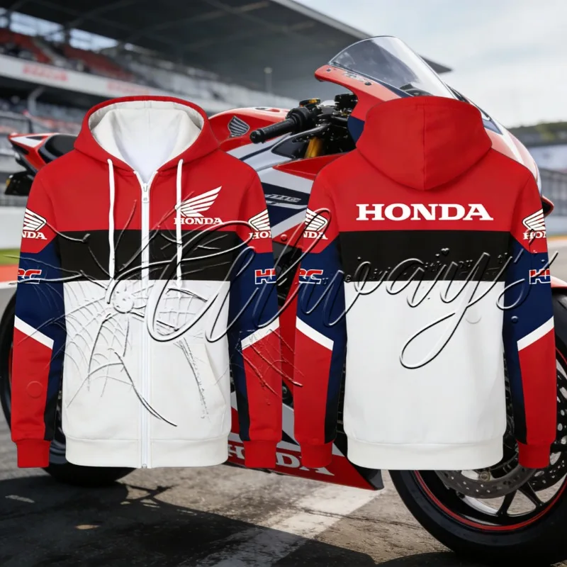 AliExpress 2026 Autumn/Winter New Honda Motorcycle Enthusiasts Outdoor Cycling Sports Fitness Hoodie Men's Off Road Motorcycle Hoodie