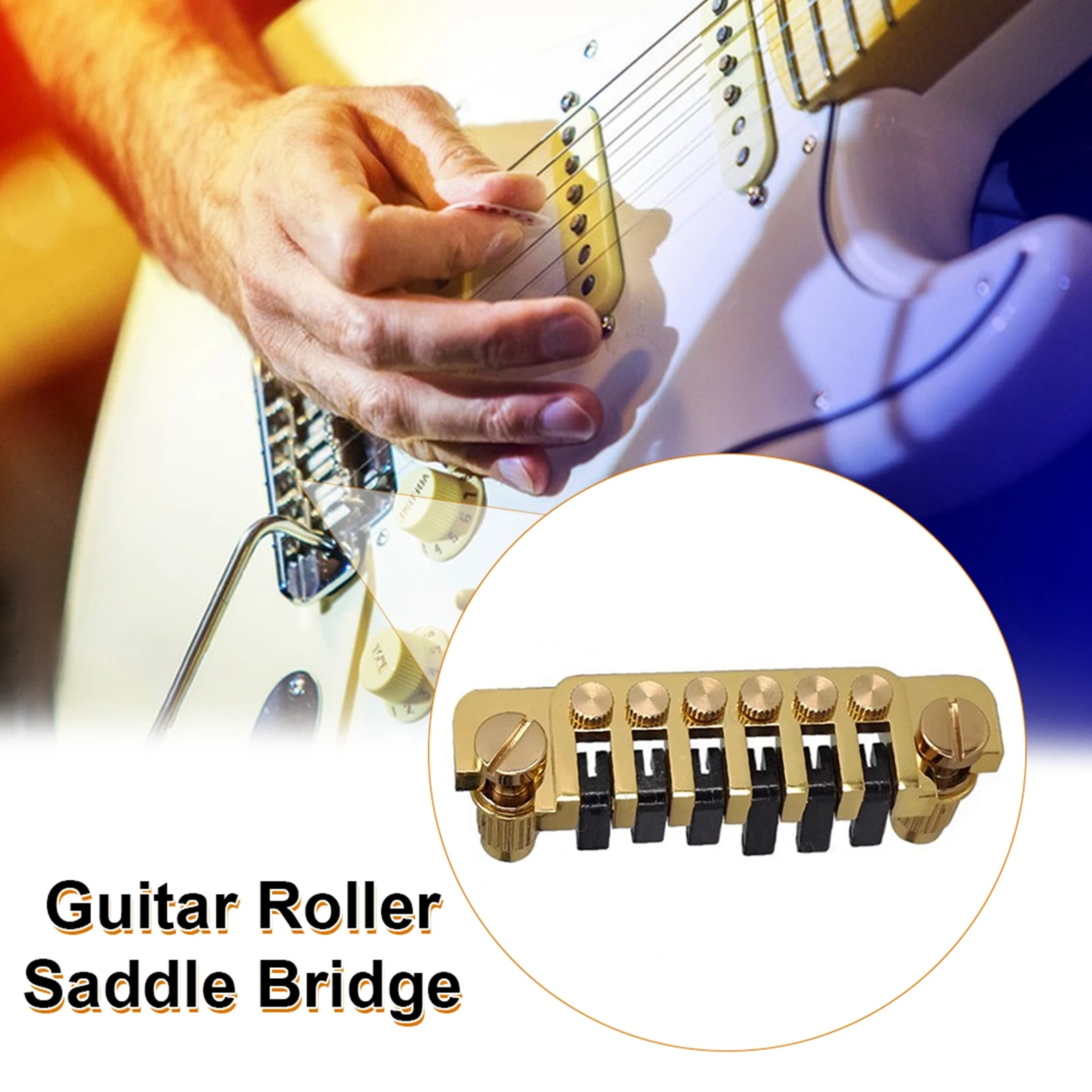 LP Electric Guitar Tune O Matic Bridge Pull Plate Tail Piece Reversible String Code Guitar Roller Saddle Bridge TP-6 Bridge Stop