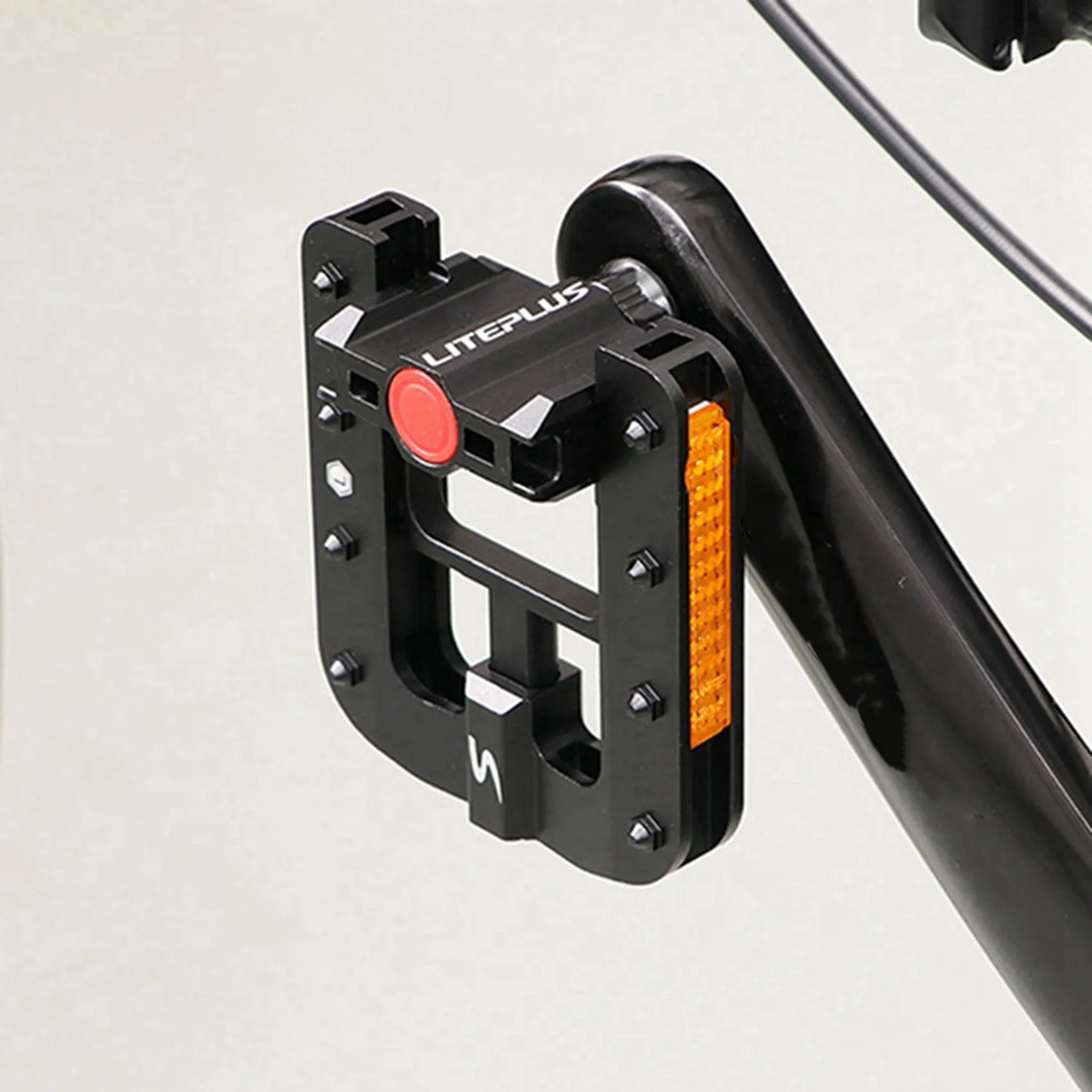 4x liteplus pedais dobráveis de bicicleta de liga de alumínio anti-skid windward pedais de bicicleta dobráveis de roda pequena, d