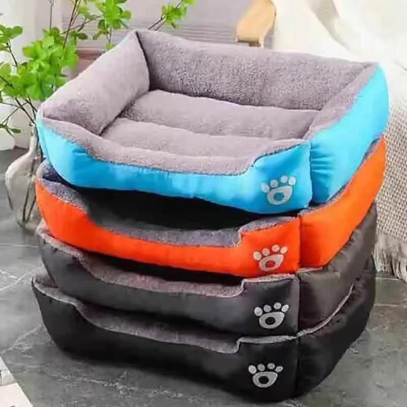 Pet Large Dog Bed Warm House Candy-colored Square Nest Pet Kennel For Small Medium Large Dogs Cat Puppy Plus Size Dog Baskets