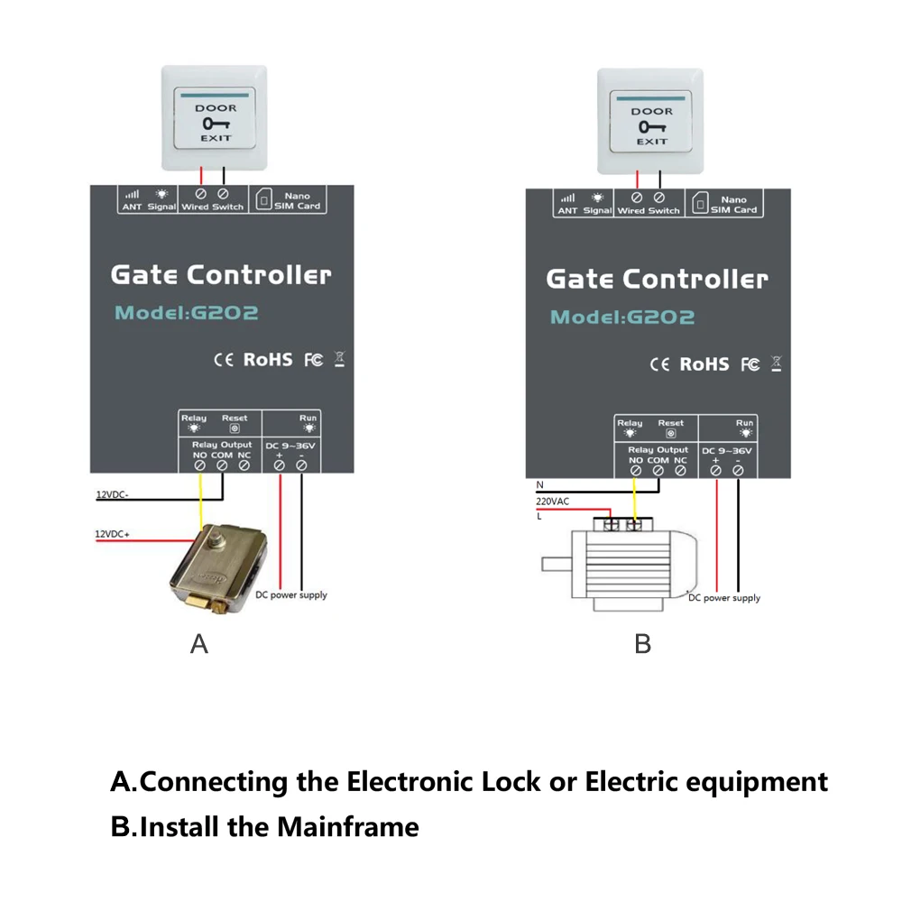 Imagem -04 - Gsm G202 Controle Remoto Único Interruptor do Relé para Deslizante Swing Portão da Garagem Abridor Substituir Rtu5024