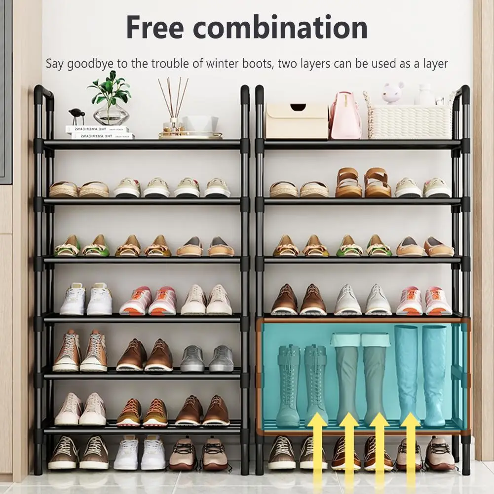 1pcs 10-Tier Shoe Rack Storage Shelf Free Standing Shoe Racks For Convenient Shoe Organization For Entryway Hallway Closet