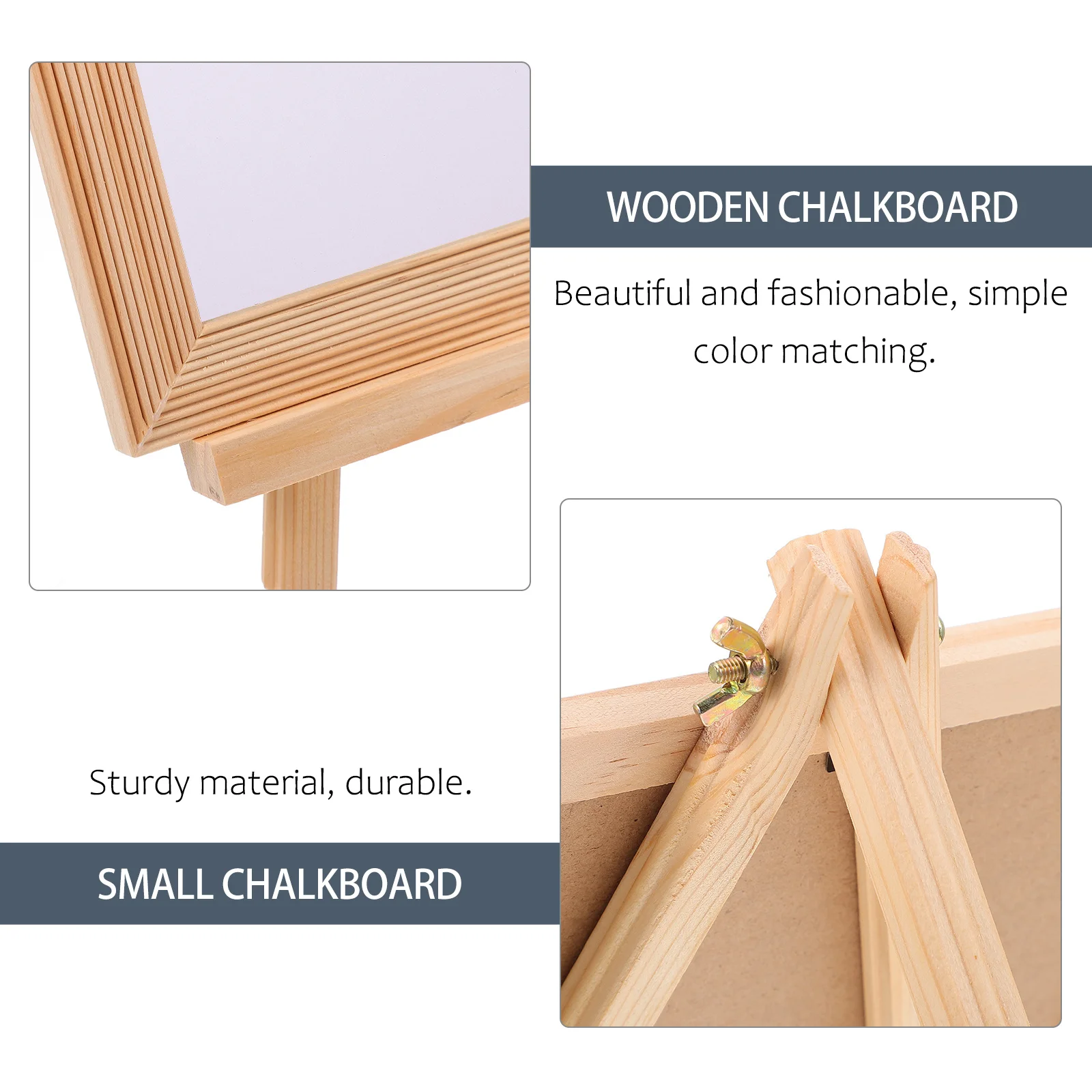 1 ชุดกระดานวาดภาพการประดิษฐ์ตัวอักษรอเนกประสงค์กระดานดำขนาดเล็กพร้อมขาตั้งกระดานเขียนเดสก์ท็อปไม้สำหรับโฮมออฟฟิศ