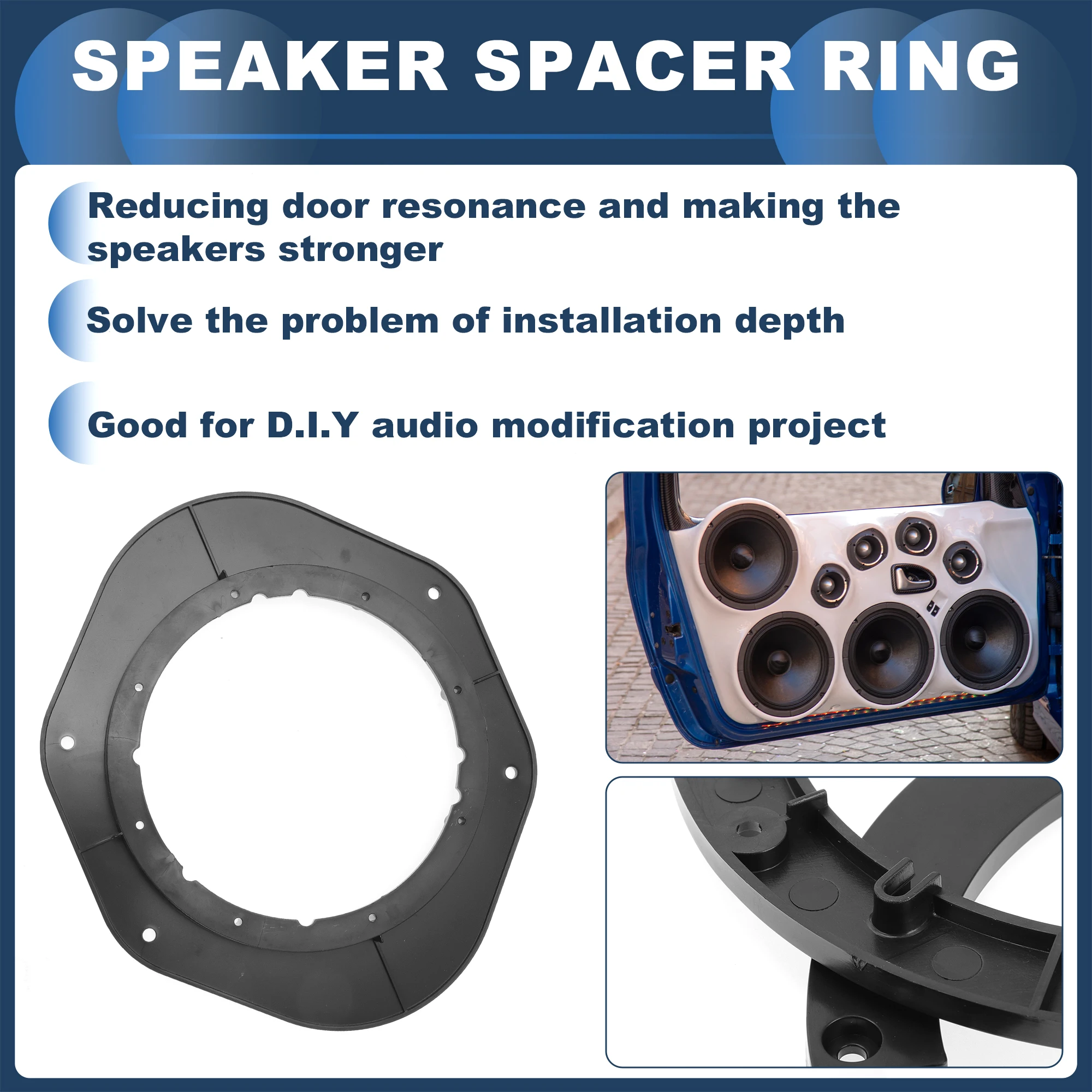 UXCELL Speaker Spacer Ring Tweeter Speaker Spacer Adaptor for Toyota 6x9