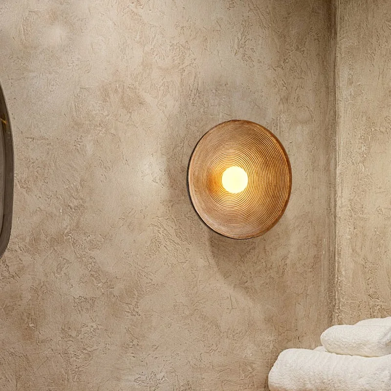 Retro Homestay Design, Living Room Background Wall, Bedroom Headboard Decoration, Wall Lamp