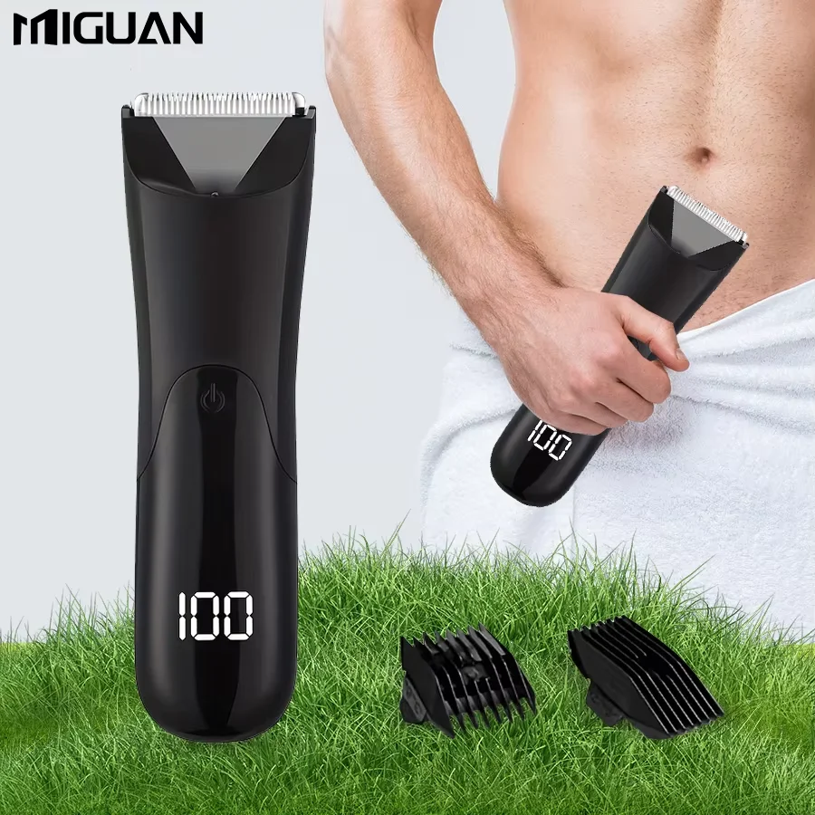 Men's Body Trimmer, Electric Razor, Pubic and Underarm Hair Private Hair Trimmer, Ceramic Blade Men's Grooming Kit