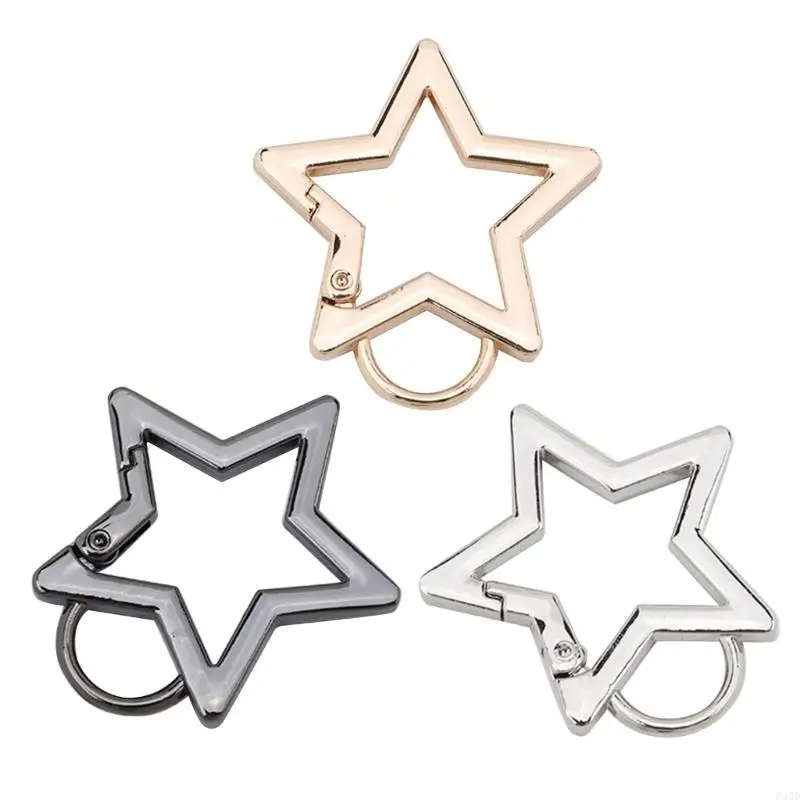 

340D Star Shaped Stainless Steel Keychain Clip Carabiner Hook Holder Star Carabiner Hook Clip Key Holder